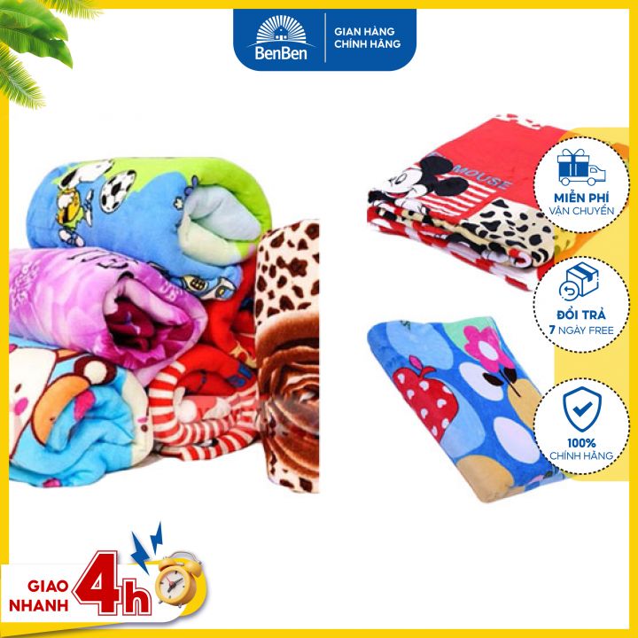Size 1 x 1.5m - Chăn tuyết nhung cho bé, chăn văn phòng vải mềm mịn, không bay màu, không xù lông - chat chọn mẫu - Ben Ben - chăn nhung - chăn lông tuyết
