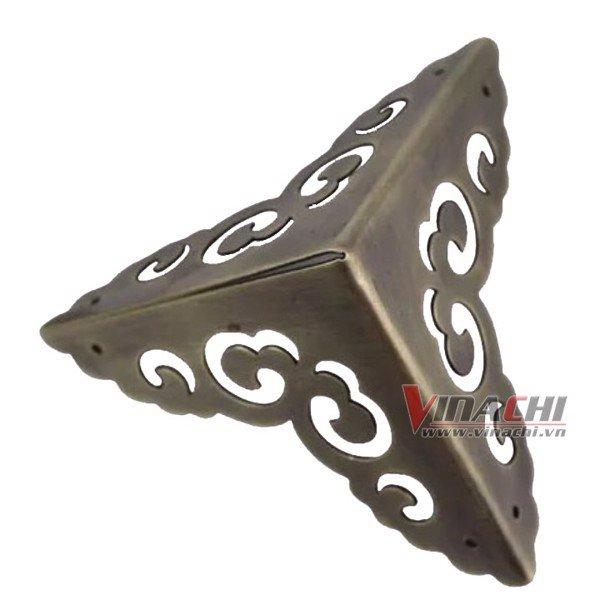 Bịt góc vuông họa tiết vàng đồng D003