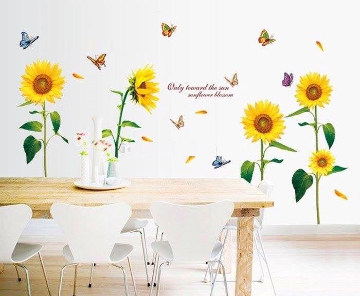 Decal dán tường Hoa hướng dương