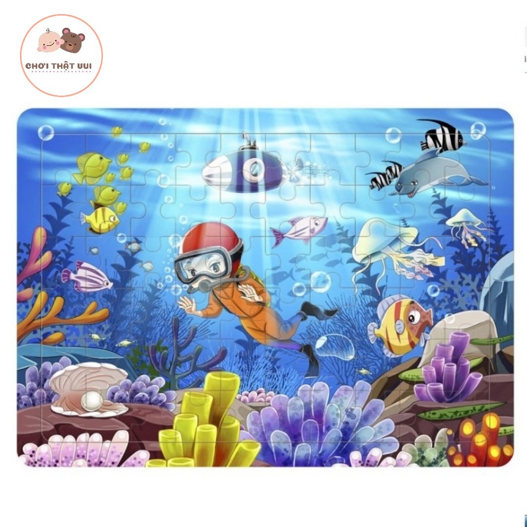 Ghép hình puzzle bằng gỗ cho bé