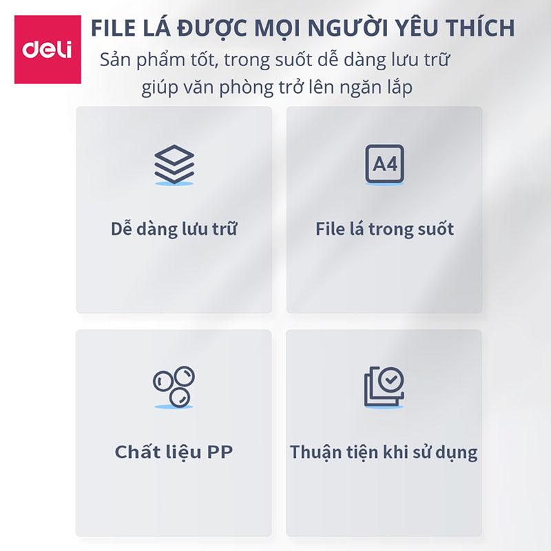 File 30/ 40 lá học sinh 72493/ 72494 (Deli)