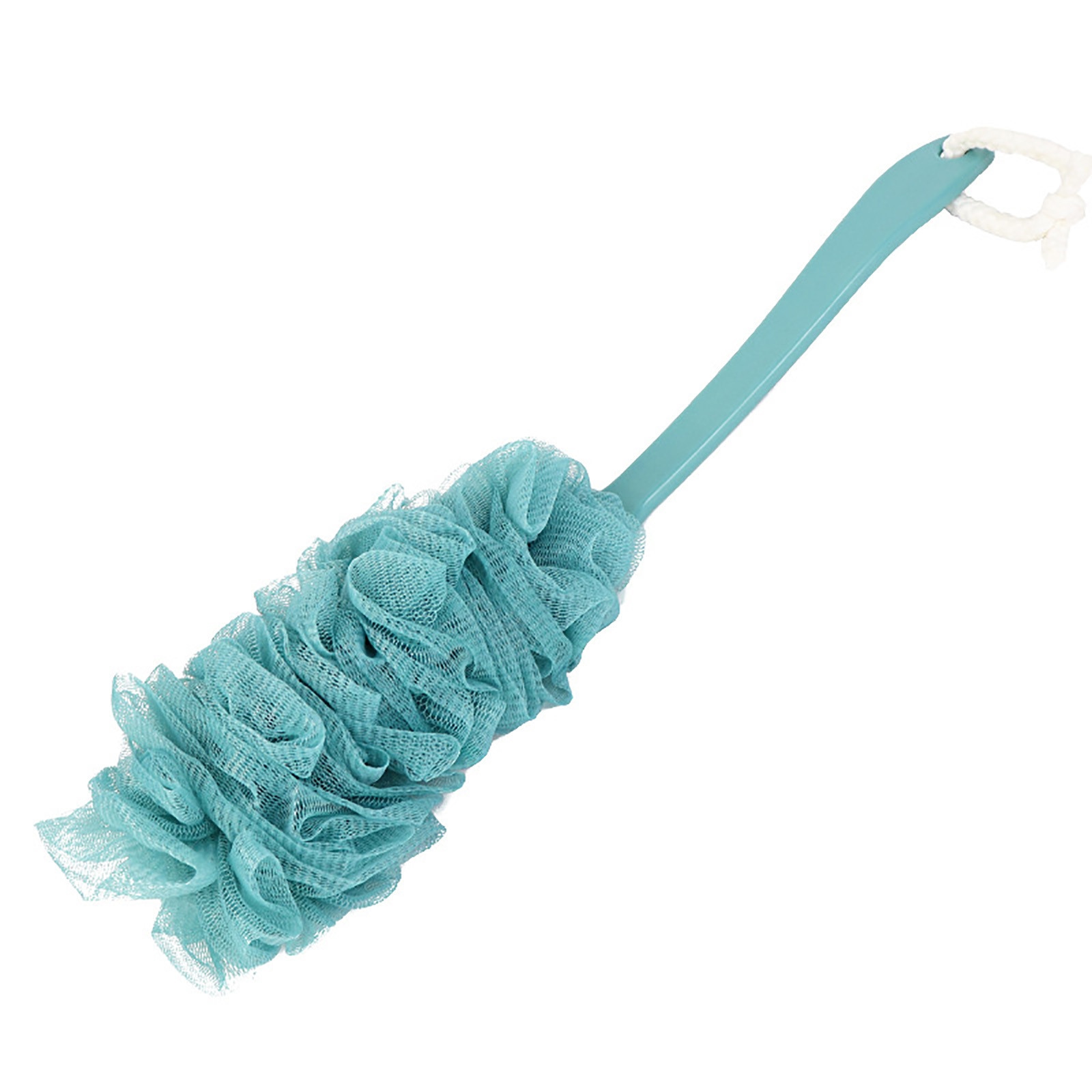 Puff Ball Scrubber Bath Shower Body Back Brushes Mesh Soft Fur With Long Handle Clean Handle Bath Ball Washcloth Exfoliating