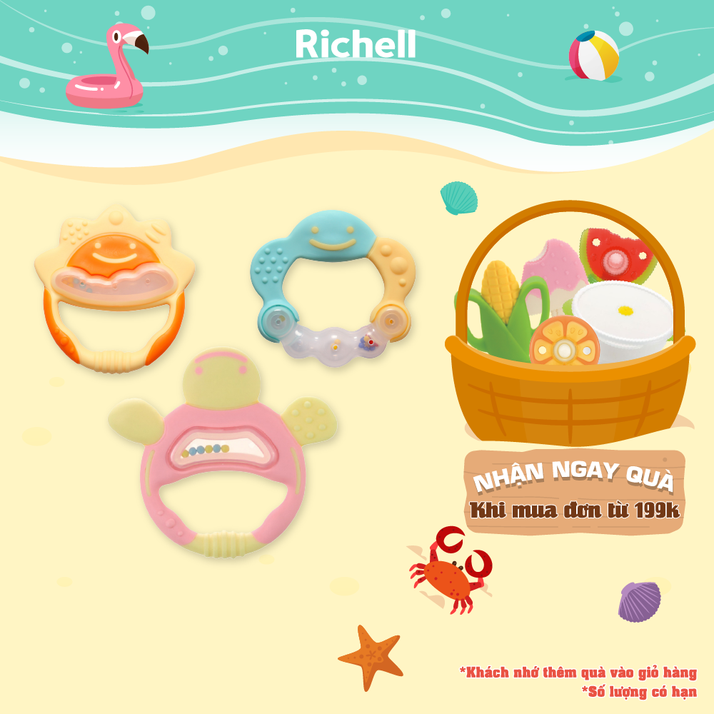 Gặm nướu tròn RICHELL có hộp đựng | Baby
