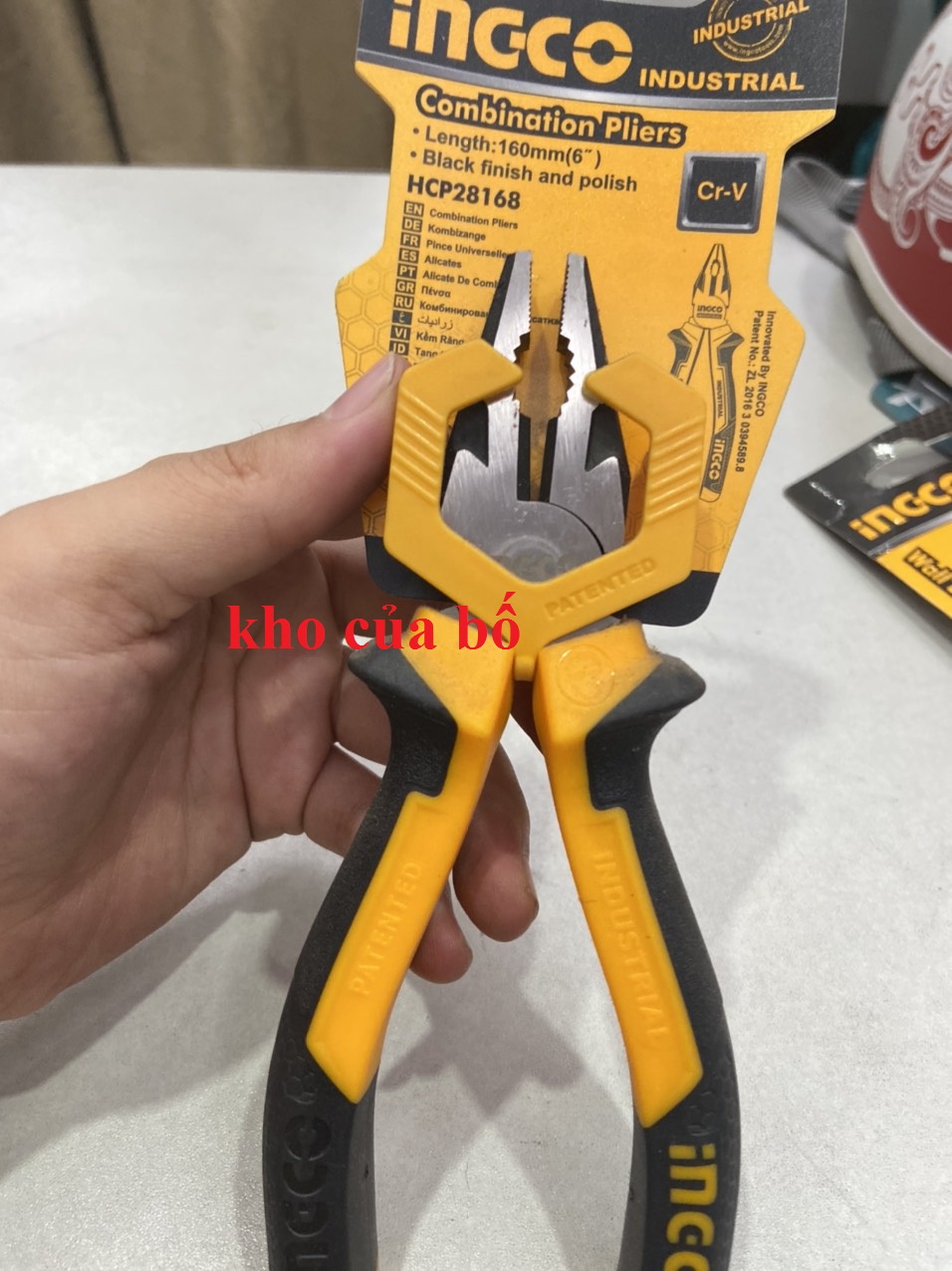 Kềm răng 6"/160mm Ingco HCP28168