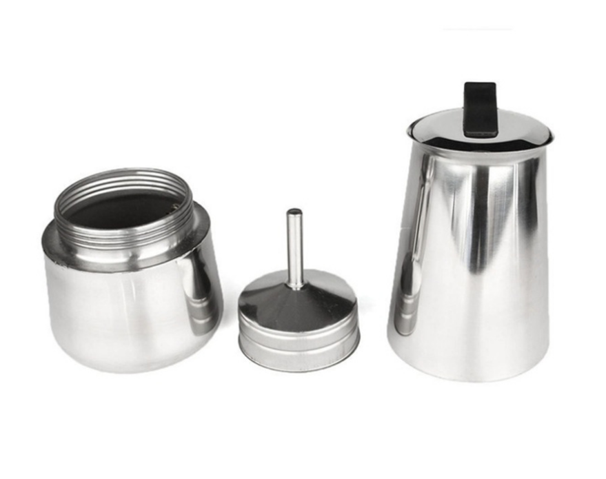 Ấm pha cafe Moka Pot 200ml & 300ml (Chất liệu thép không gỉ)