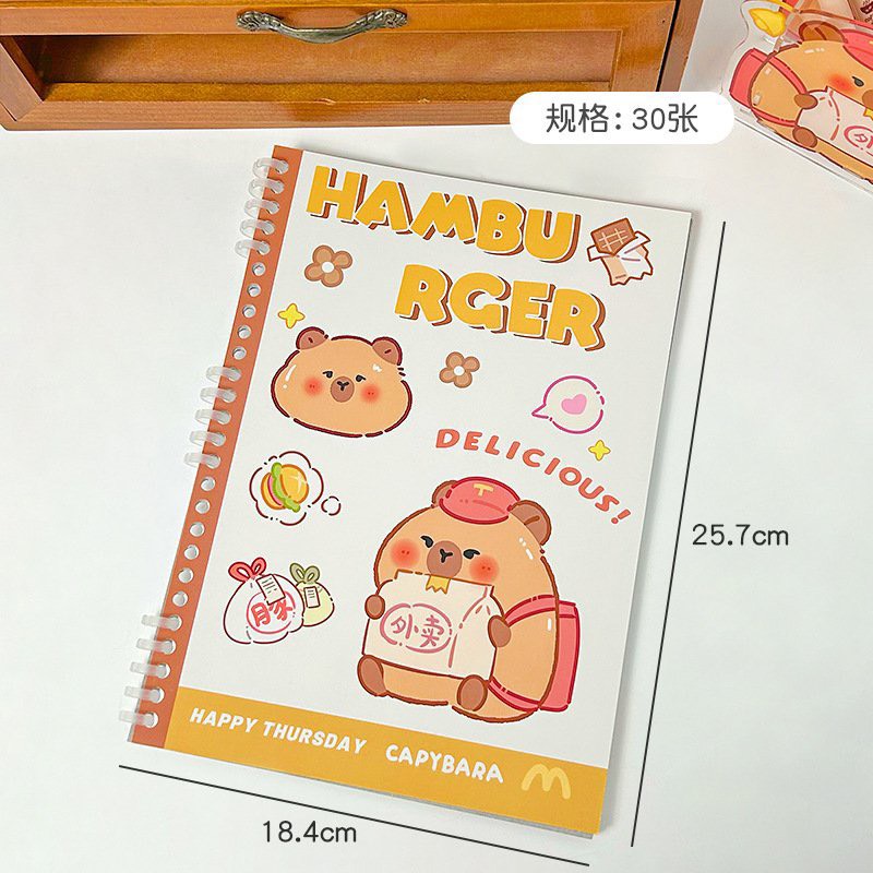 Sổ bìa còng nhựa Capybara khổ A5