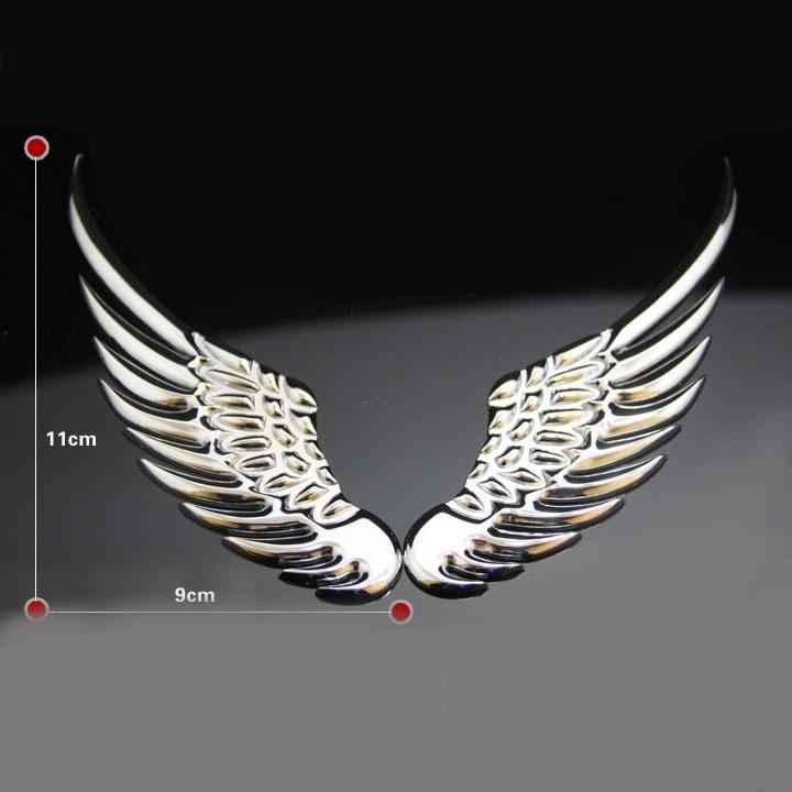 [HCM]LOGO ĐÔI CÁNH THIÊN THẦN KIM LOẠI TRANG TRÍ XE HƠI ĐỘC ĐÁO