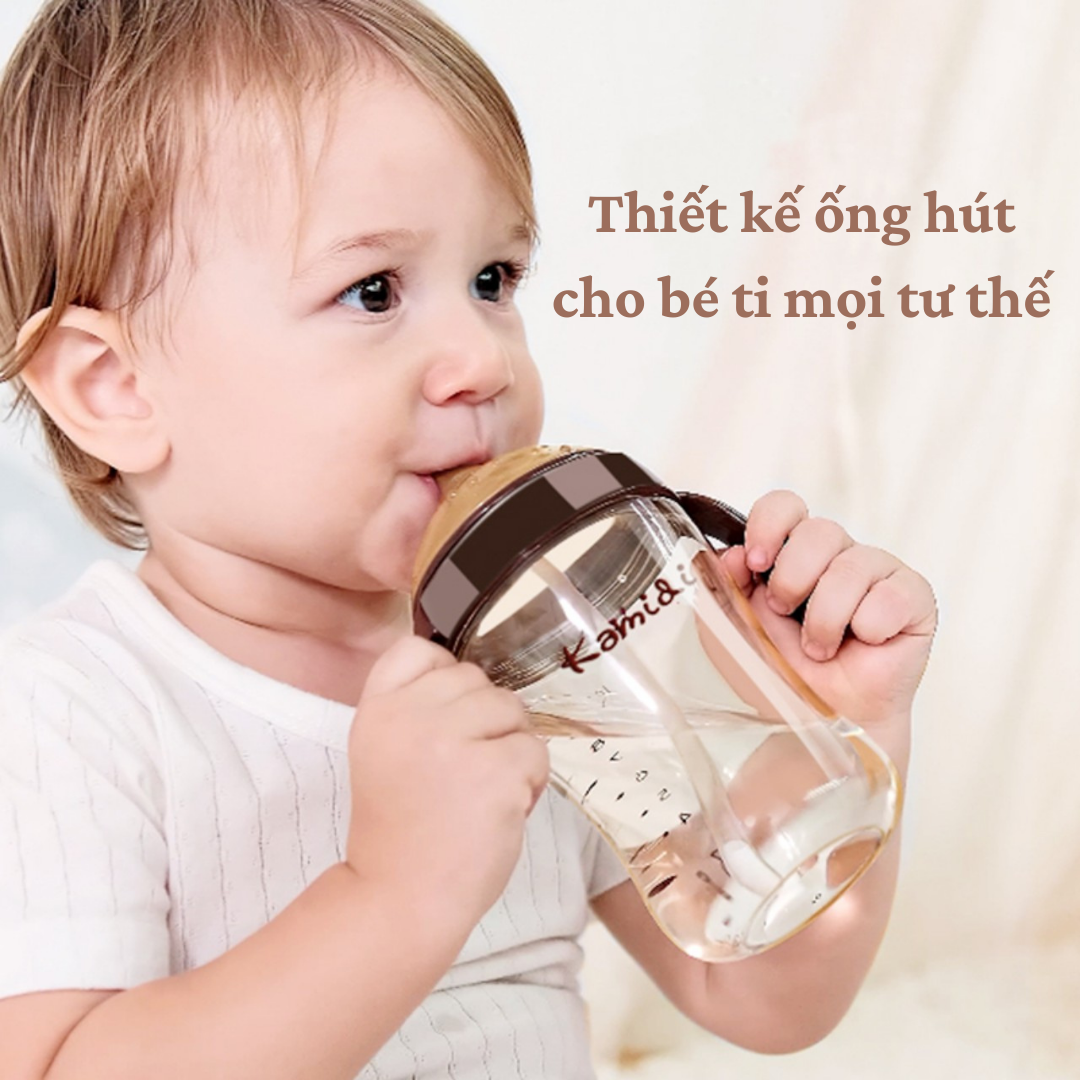 Bình Sữa Kamidi PPSU núm ti mềm mại mô phỏng đầu ti mẹ