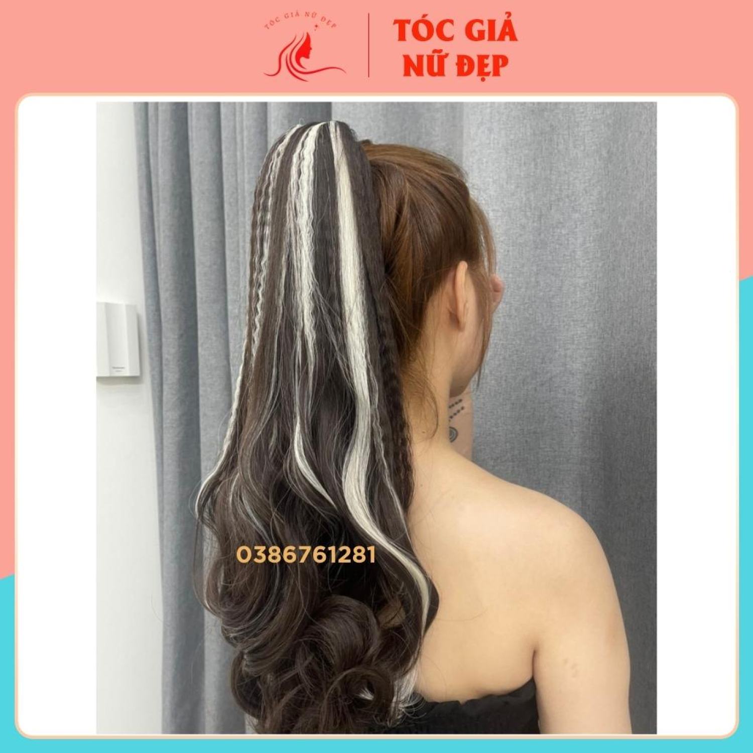 Tóc giả ngoặm móc line bấm phồng n50