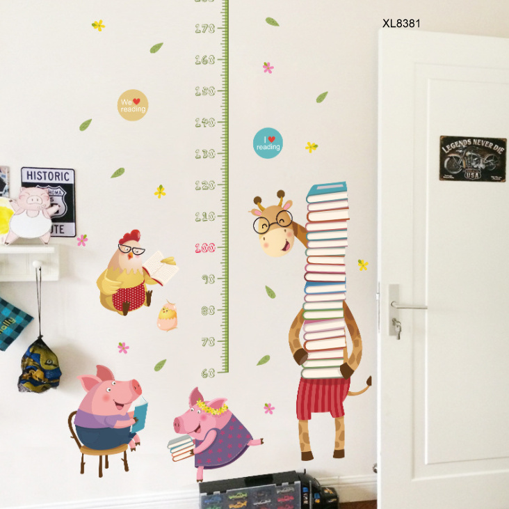 [HCM]Decal đo chiều cao hươu và heo peppa