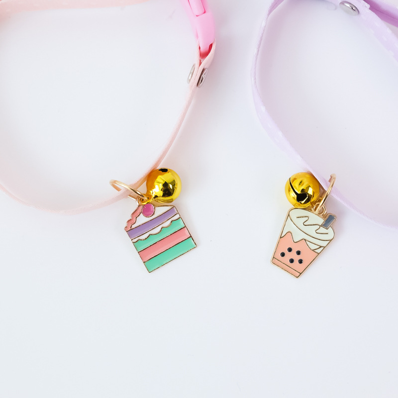 vòng cổ kèm charm thức ăn cho chó mèo