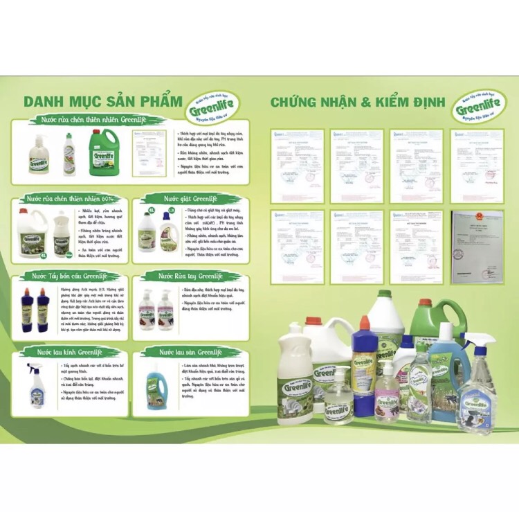 Nước rửa tay sinh học Greenlife 500ml