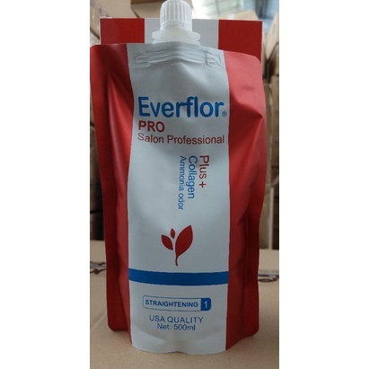 Kem duỗi tóc Everflor Nano dạng túi 500ml (số 1+2)