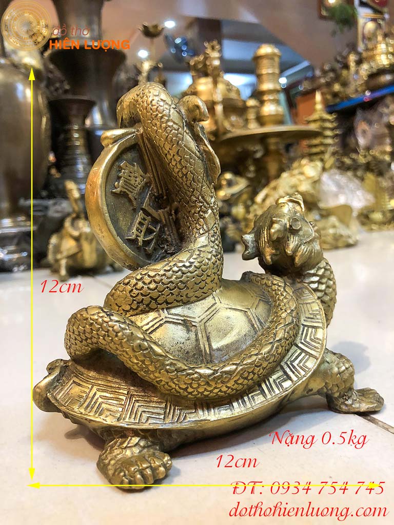 Tượng Rùa Cõng Rắn Bằng Đồng Phong Thủy