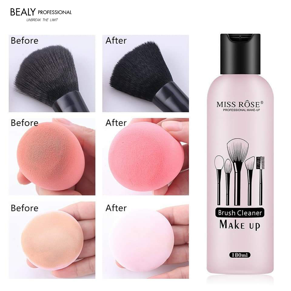 Nước rửa cọ Miss Rose Makeup Brush Cleaner 180ml