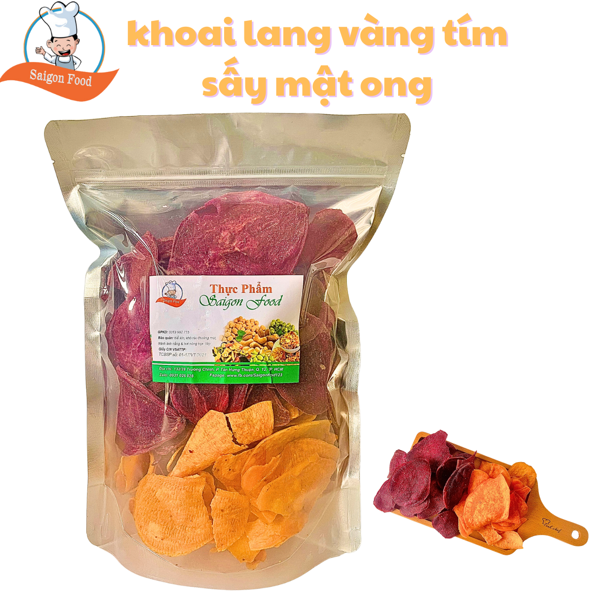 [HCM]1kg Khoai lang sấy mật ong vàng + tím