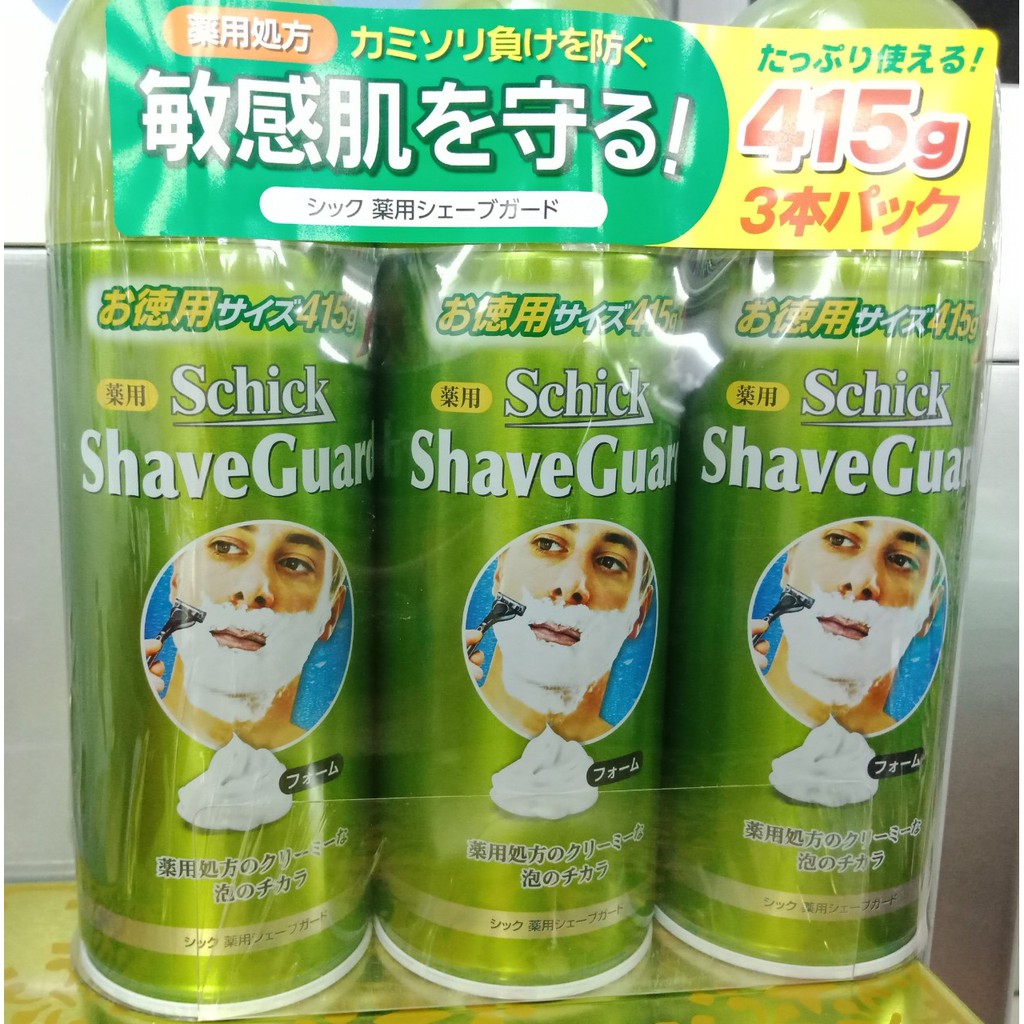Bọt cạo râu Schick ShaveGuard 415g - Nhật Bản