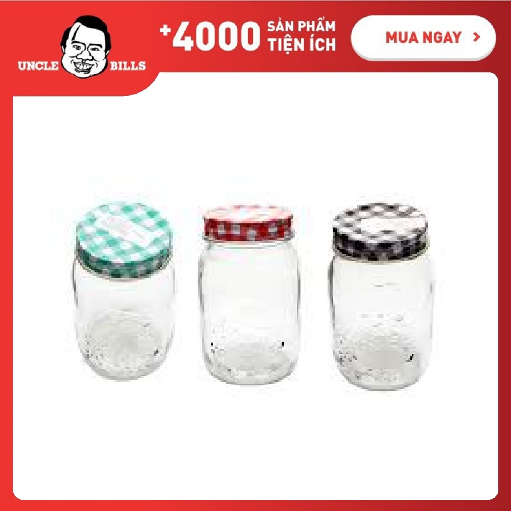 Hũ Thủy Tinh Đựng Thực Phẩm UBL KS0698 500ml (Đỏ)