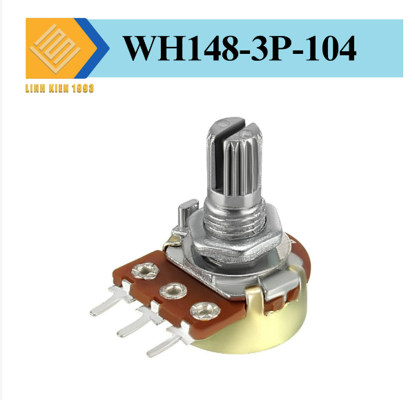 Biến trở vặn volum wh148 50k 3 chân chiết áp