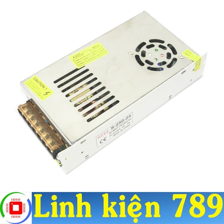 Nguồn tổ ong 24v 10a loại tốt có quạt - linh kiện 789