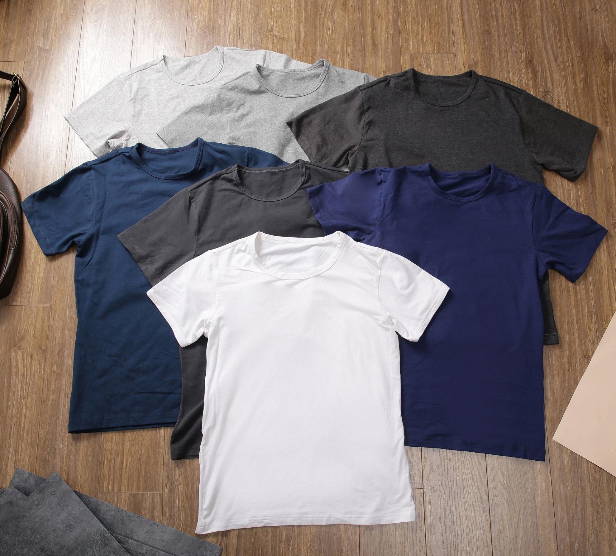 [HCM]ÁO THUN COTTON 4 CHIỀU MÀU XÁM LÔNG CHUỘT