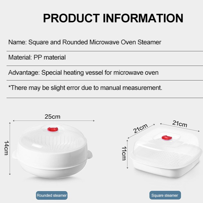 Microwave steamer steamer round square single layer double layer three layer