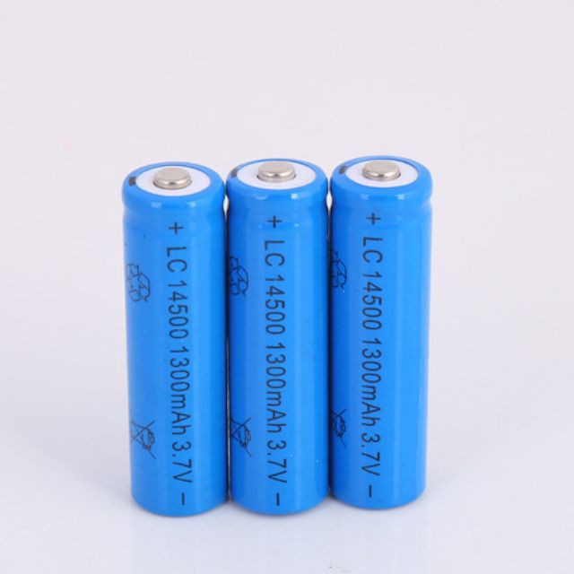 Pin 14500 3.7V 1300mah (Chạy Quạt, Đèn Pin, Đồ Chơi ...)