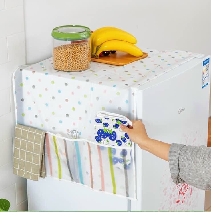 Tấm Phủ Bảo Vệ Tủ Lạnh Có Túi 2 Bên
