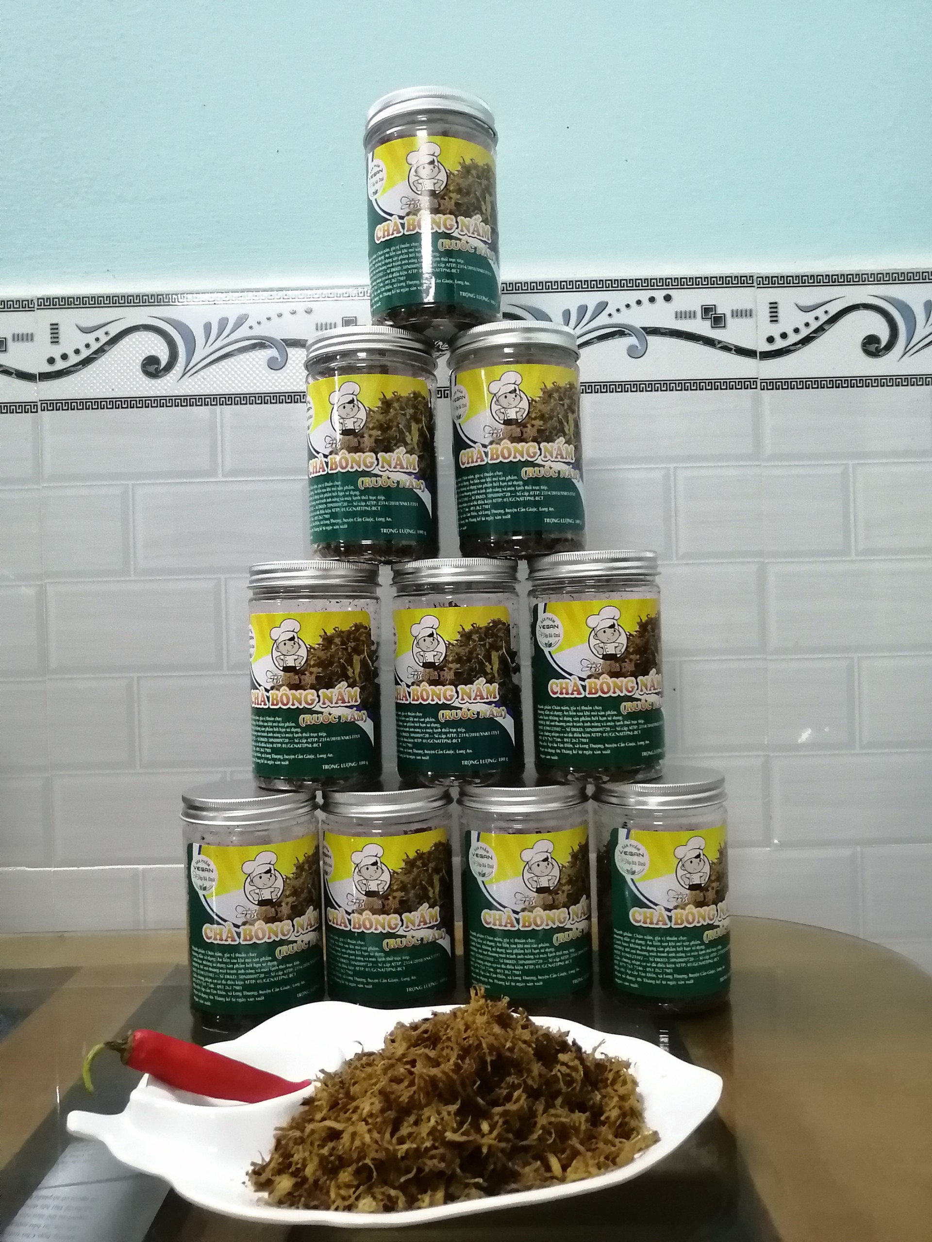 Chà bông (ruốc) nấm thuần chay hộp 100gr