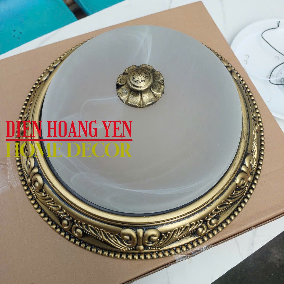 đèn ốp trần ban công tân cổ điển đường kính 350mm có bóng led