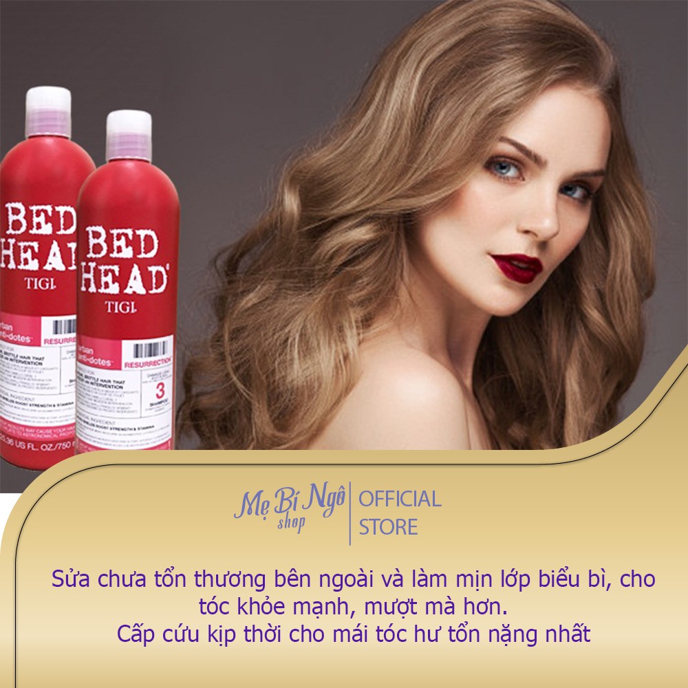 [] Bộ Dầu gội + xả Tigi Bed Head 750ml