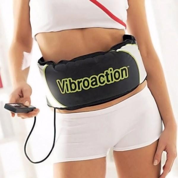 Máy massage VibroAction giảm mỡ bụng (Trắng xanh)