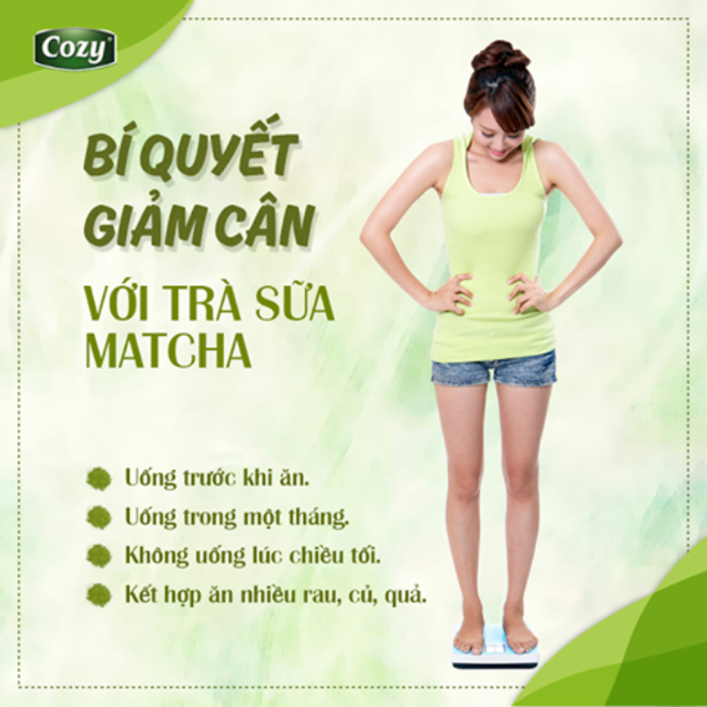 Cozy 3A soluble matcha milk tea (170gr/10 packs X 17gr)