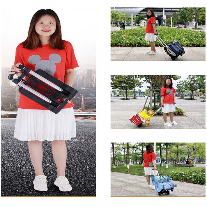 Shopping trolley, pull the 4 gear stowed ultra-light