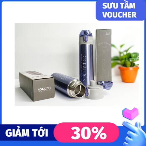 Bình giữ nhiệt Lock&lock Vacuum Bottle dung tích 500ml LHC6800FU-  Ruột làm bằng Inox 304 nắp nhựa PP không chứa BPA chất liệu an toàn cho sức khỏe Giữ nhiệt lâu bền đẹp
