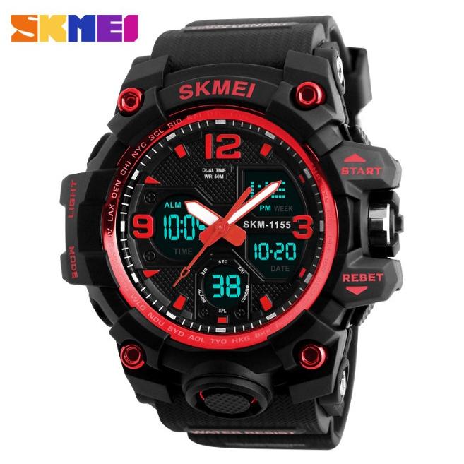 Đồng hồ nam giá rẻ- Đồng hồ nam điện tử thể thao skmei 1155B - siêu chống nước (M Chọn màu)