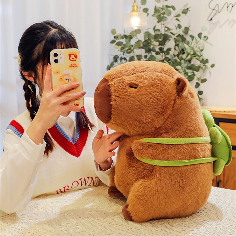 Gấu bông Chuột lang nước đeo túi Rùa Chuột Capybara nhồi bông mẫu mới gấu bông hot trend