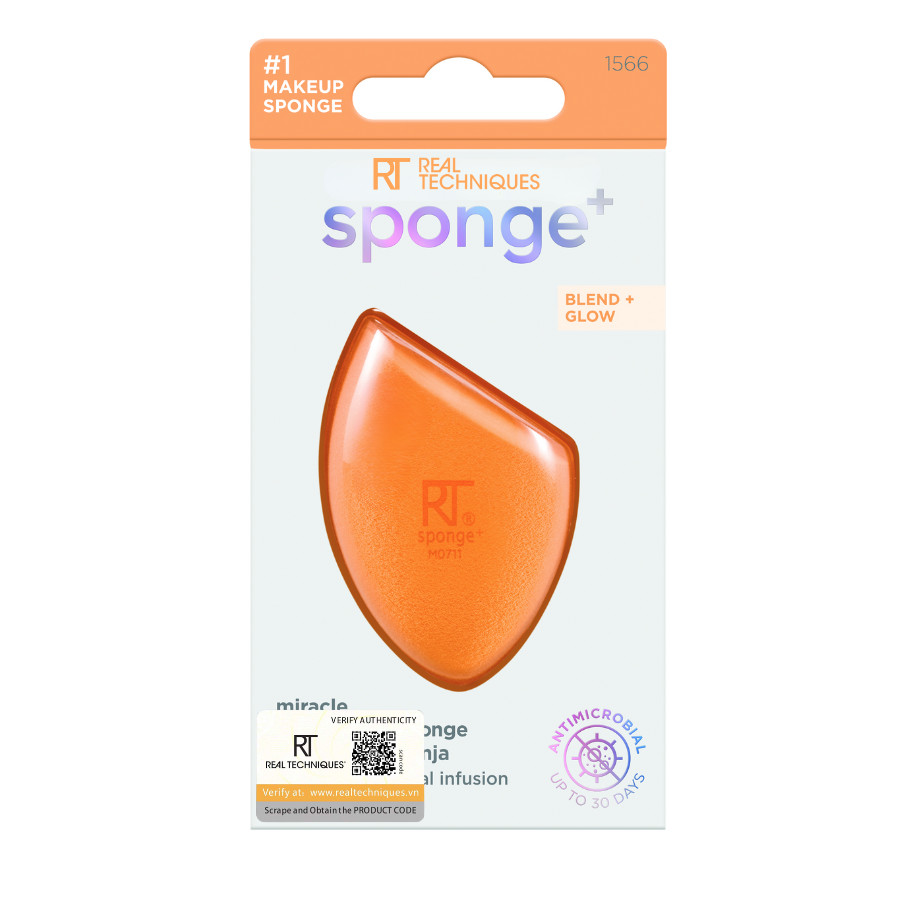 Mút Tán Nền Màu Cam RT REAL TECHNIQUES Miracle Complexion Sponge (Mới)