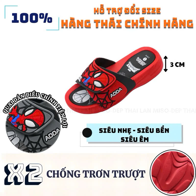 Dép Thái Lan Bé Trai ADDA Siêu Nhân Nhện 31R1V