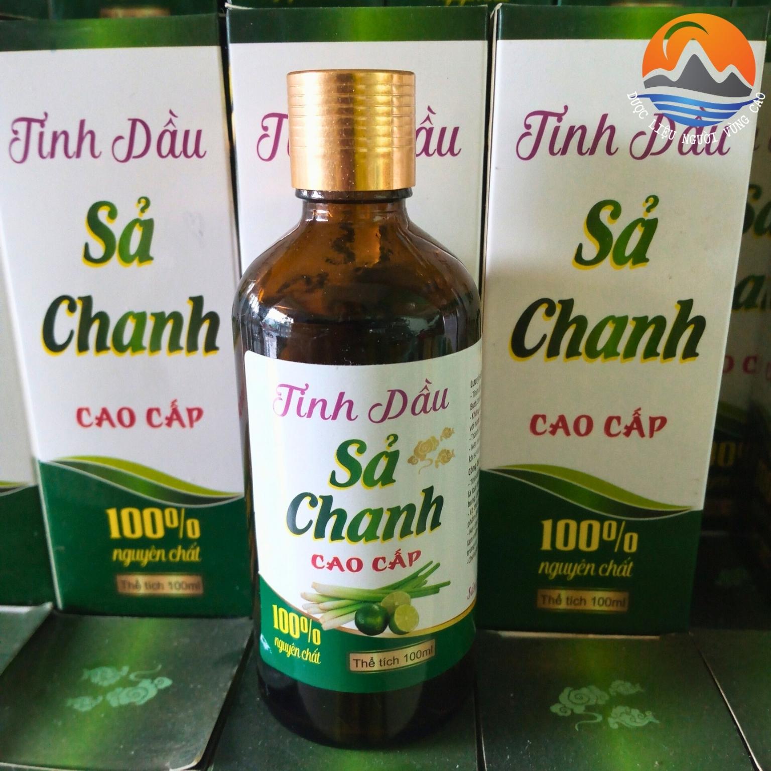 Tinh dầu sả chanh nguyên chất 100% chai 100ml, chưng cất thủ công Mường Tè - Lai Châu, xông phòng, đuổi muỗi, treo xe ô tô