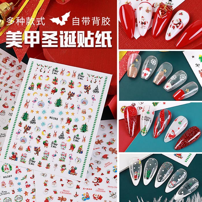 [HCM]Nail sticker noel Giáng Sinh trang trí móng mã WG