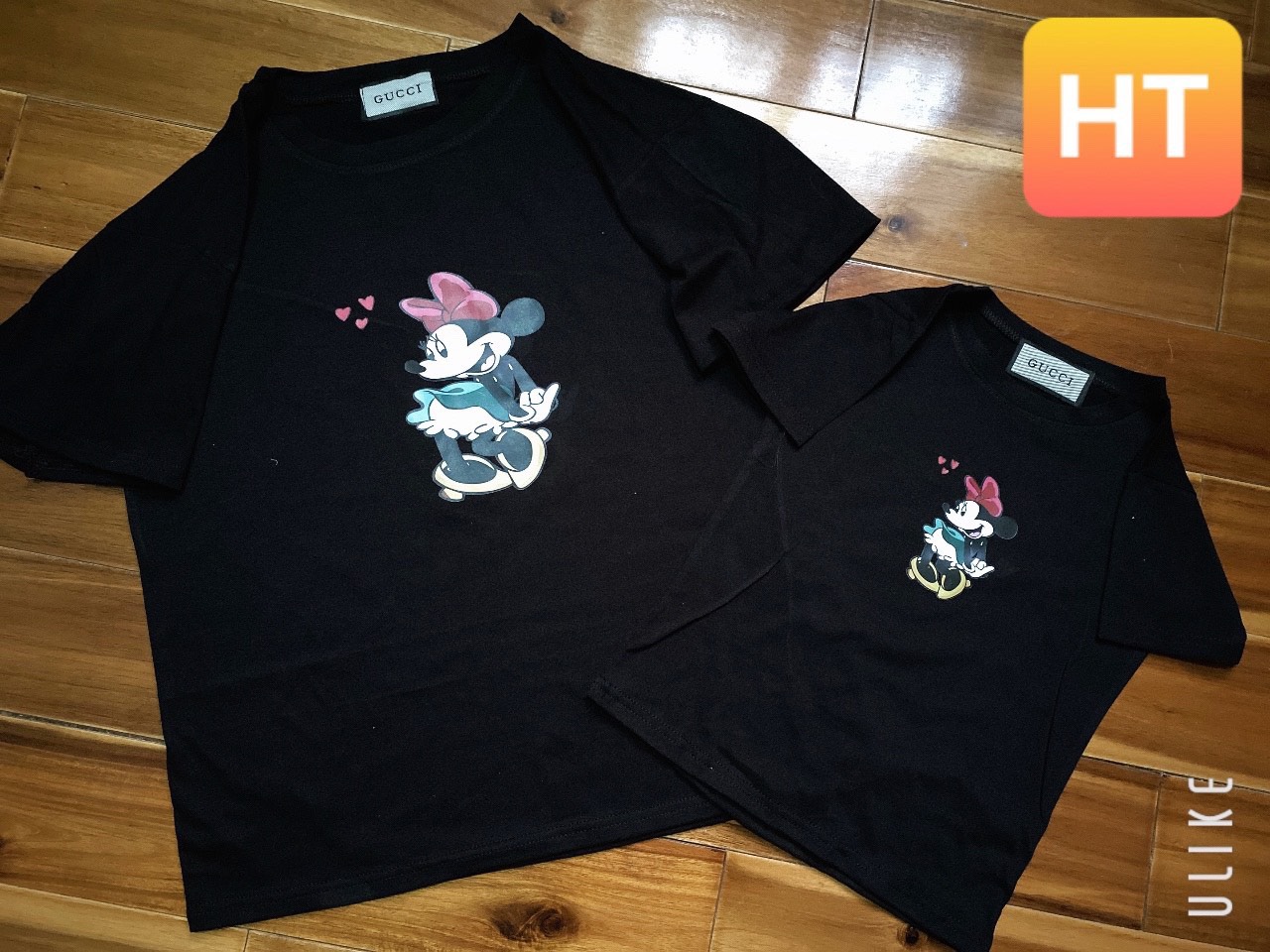 Áo phông đôi mẹ con Minnie chất cotton 4c HT3433