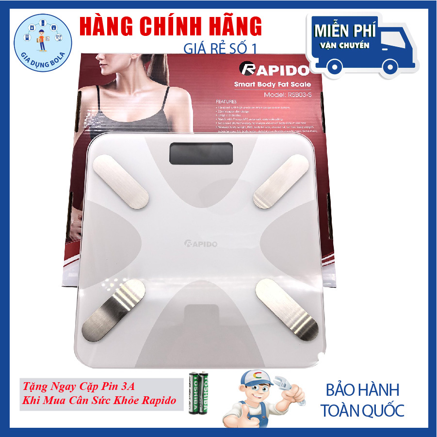 Cân Sức Khỏe RAPIDO RSB-03 - Có Bluetooth