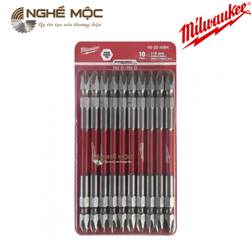 Bộ 10 Đầu vặn vít Milwaukee