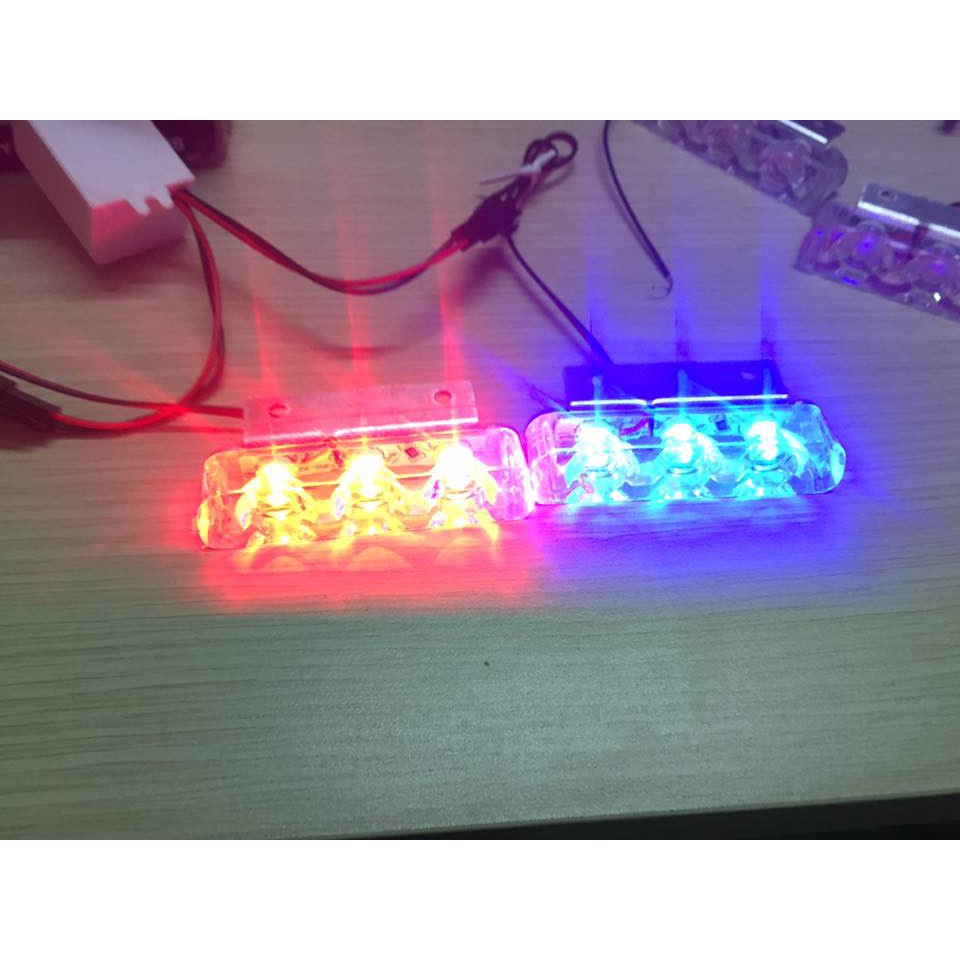 Đèn chớp police 113 xanh - đỏ 2 chế độ