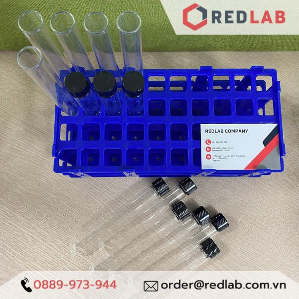 Giá ống nghiệm nhựa 40 vị trí f 20mm uni-sci, có vat