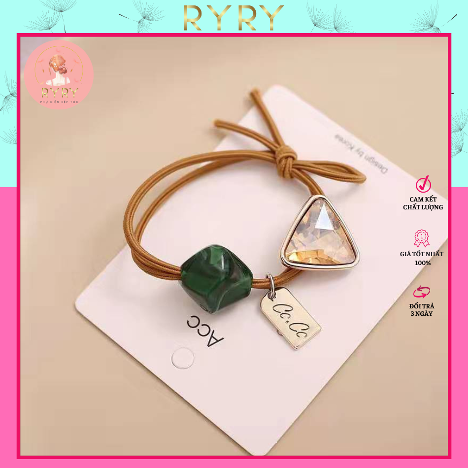 Dây Cột Tóc Đá Pha lê ánh màu Xinh Xắn Cho Nữ