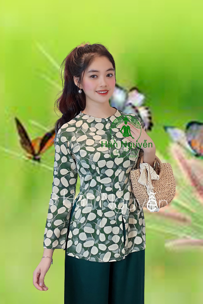 ÁO BÀ BA LỤA MANGO LÁ + QUẦN