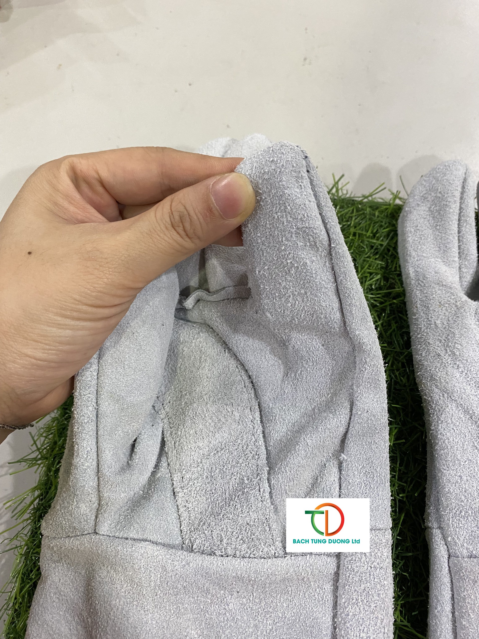 Găng tay da thợ hàn 2 lớp loại dài