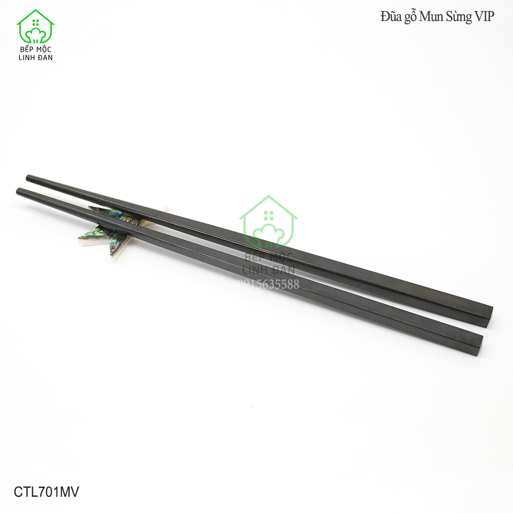 Đũa gỗ mun sừng tự nhiên cao cấp hahanco đũa vuông